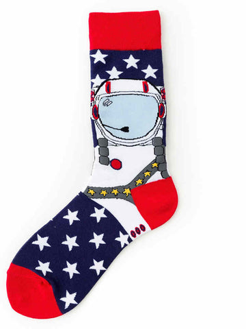 Astronaut Star Pattern Socks