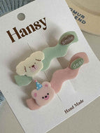 Cute Cartoon Rabbit Bear Star Hairpin Bangs Clip