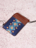 Light Coffee Southwestern Canvas Wallet