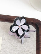 Flower Rhinestone Contrast Color Small Hairpin