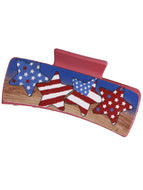 American Flag Hairpin Shark Clip