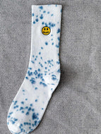 Smiley Face Tie-dye Socks