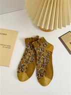 Retro Floral Casual Socks for Women