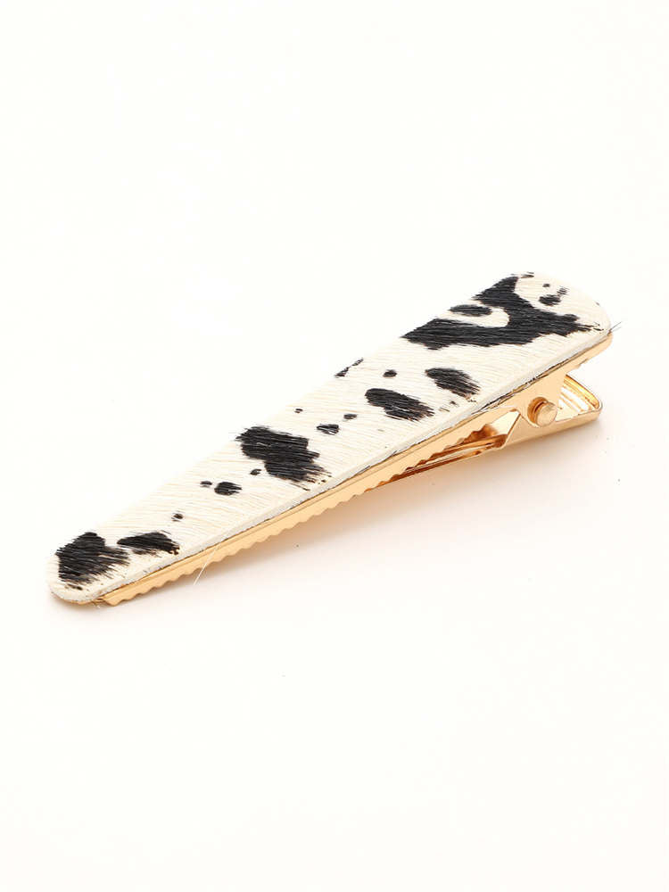 Retro Leopard Milk Pattern Hair Clip