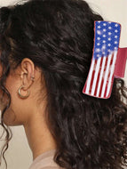 American Flag Hairpin Shark Clip