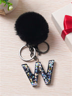 Black Hairball Pendant Keychain