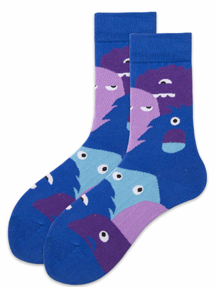 Blue Cartoon Women's Socks