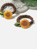 Sunflower Hair Tie Rubber Band