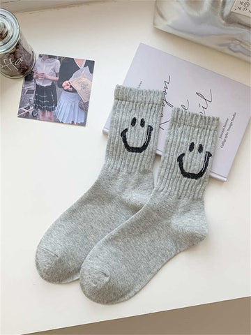 Smiling Face Combed Stockings