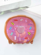 Food Collection Donut Print Hair Clip