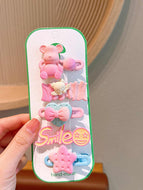 Children's Cartoon Set Star Bear Cute Hairpin