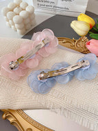 Pearl Flower Spring Clip Hair Clip