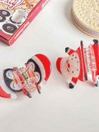 Santa Penguin Rhinestone Hair Clip