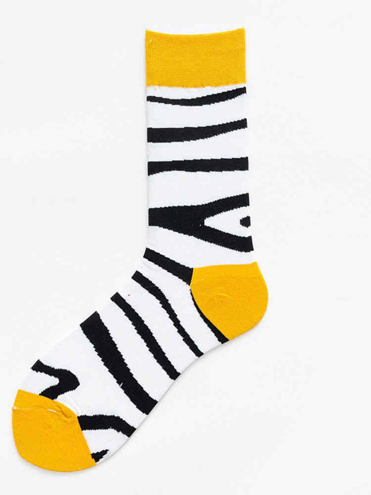 Zebra Stripe Jacquard Unisex Socks