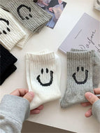 Smiling Face Combed Stockings