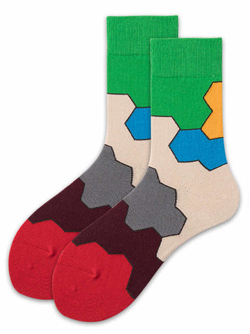 Multicolor Stitching Creative Socks