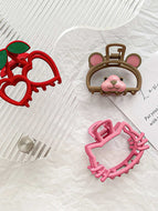 Cartoon Cat Cherry Bear Hair Clip