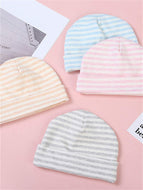 Striped Pure Cotton Fetal Caps for Boys and Girls