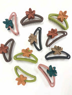 Flower Clip Frosted Hair Clips