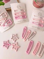 Pink Star Heart Bangs Clip