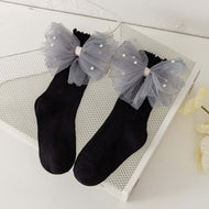 Cute Pearl Bow Socks