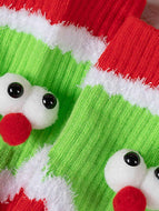 Santa Claus Red Cute Holding Hands Socks