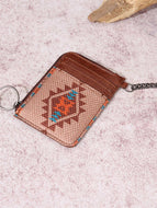 Light Coffee Southwestern Canvas Wallet