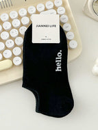 Candy Color Alphabet Women's Socks