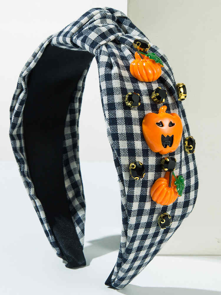 Lattice Rhinestone Pumpkin Ghost Halloween Headband