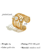 Ladies Silver Pearl Ring Jewelry