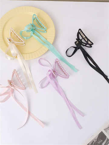 Hair Clips with Ribbons and Bows for Girls