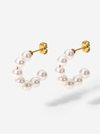 Pearl Earrings Pearl C Hoop Earrings