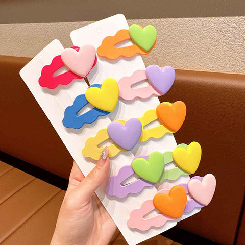 Heart-shaped Candy Color Combo Hairpin