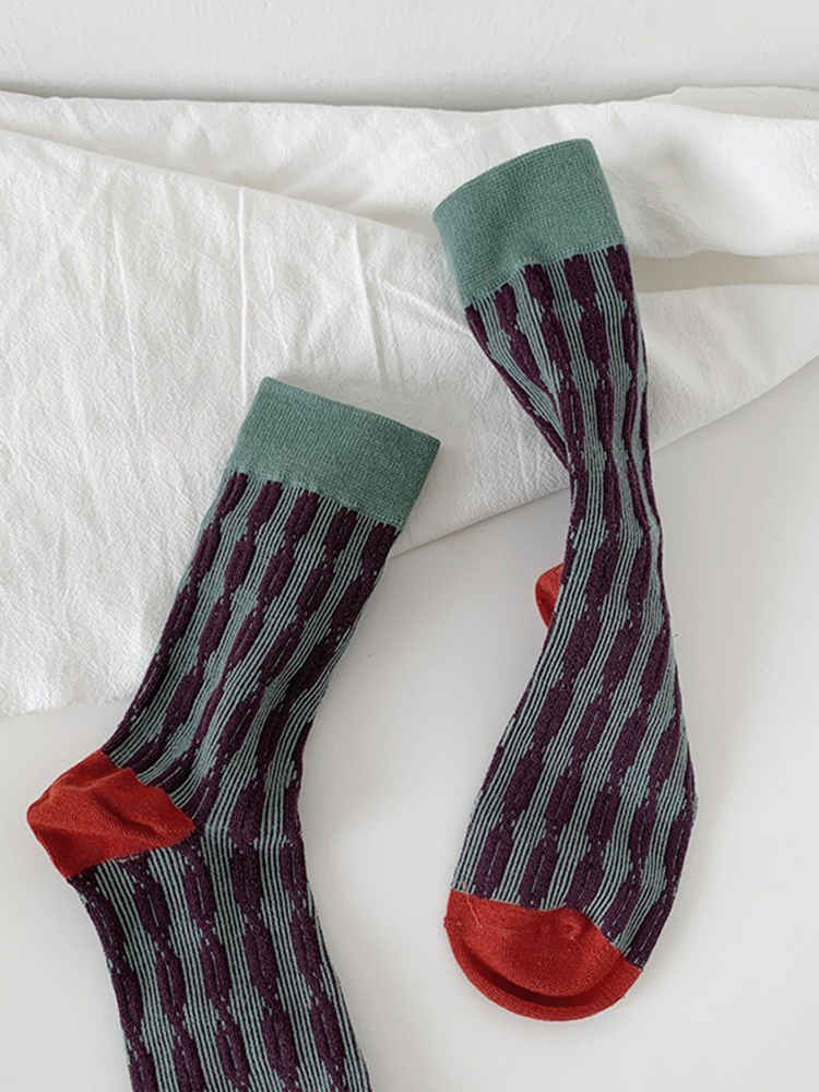 Women's Contrast Color Socks