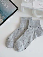 Black and White Polka Dot Women's Socks