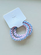 Two-pack of Colorful Thick Braided Hair Ties