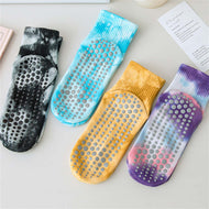 Tie Dye Colorful Cotton Socks Non-slip Home Socks