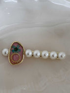 Small Flower Pearl Hairpin Bangs Clip