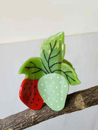 Fruit Two-color Strawberry Hairpin