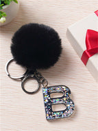 Black Hairball Pendant Keychain