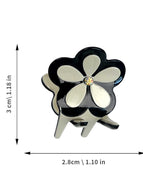 Flower Rhinestone Contrast Color Small Hairpin