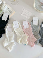 Embroidered Bow Socks for Women