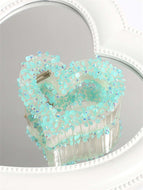 Rhinestone Heart Clip