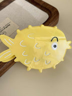 Little Red Fish Puffer Creative Hairpin