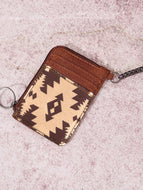 Light Coffee Southwestern Canvas Wallet