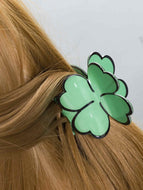 Four-leaf Clover Green Hairpin