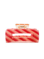 Textured Diagonal Stripe Square Hair Clip