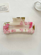 Hollow Square Flower Hair Clip