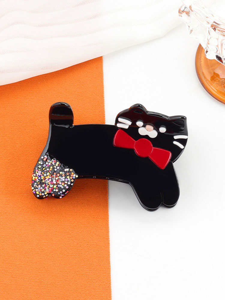 Cute Cartoon Bow Tie Cat Hair Clip