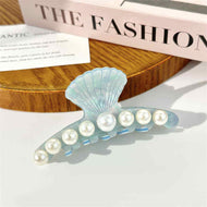 Large Pearl Shell Hair Clip for Women